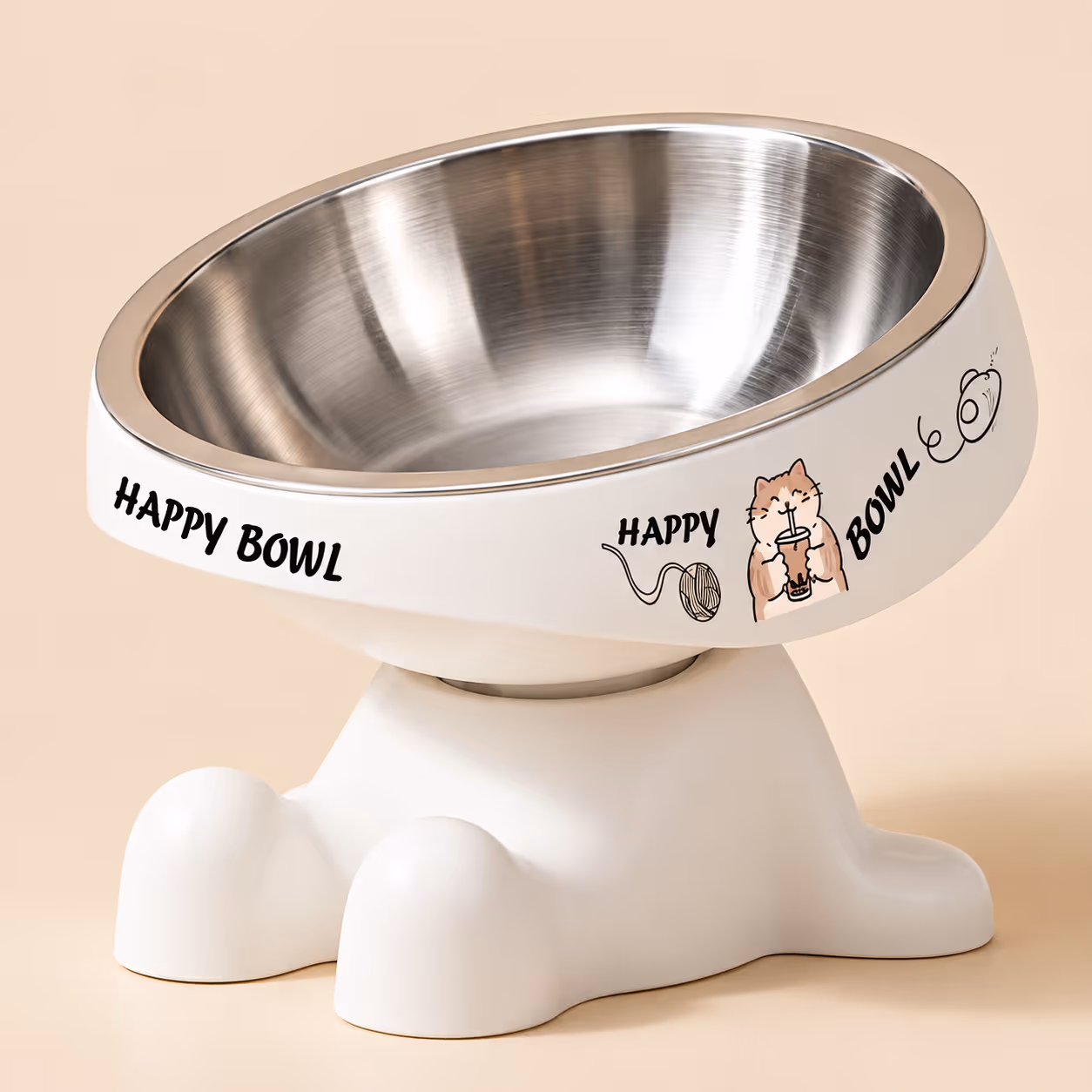 Elevated Stainless Steel Cat Bowl