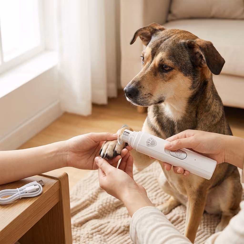Small, medium, and large dog breeds shown together suited for this nail trimmer