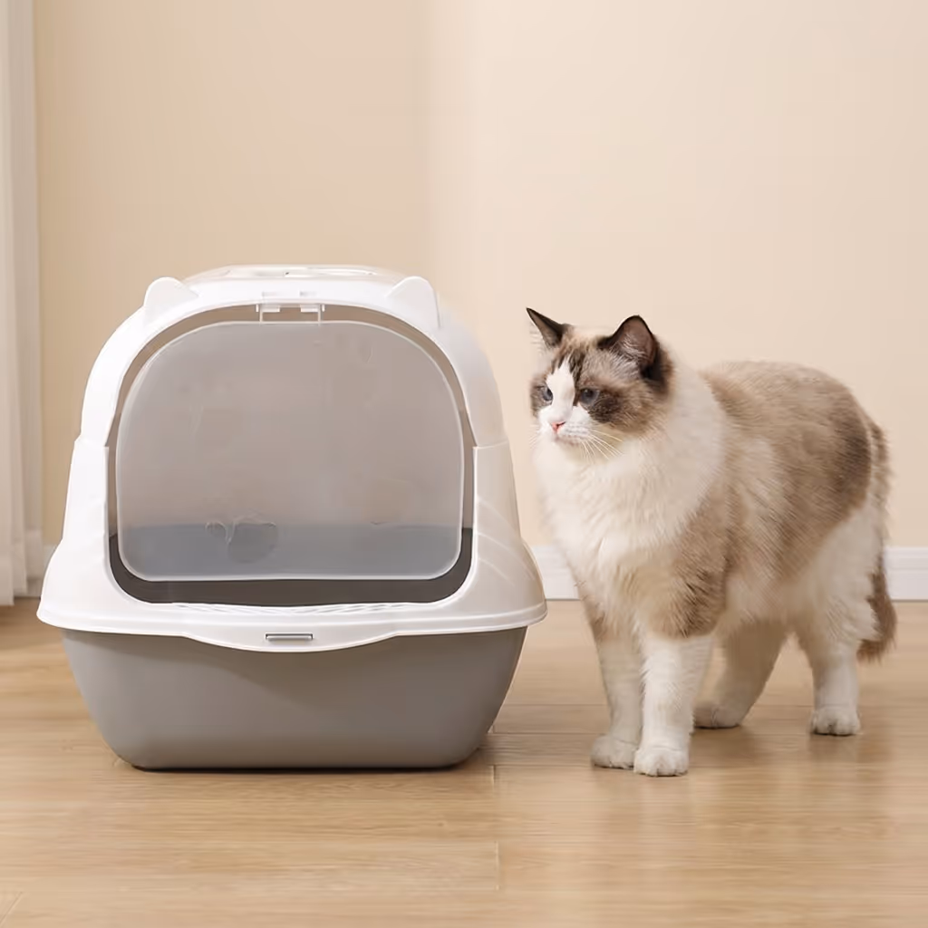 Complete litter box set with scoop displayed ready for purchase
